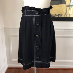 Love, Fire Black Paperbag Skirt Black NWT S